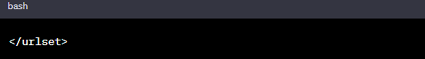This image shows an example of bash Sitemap